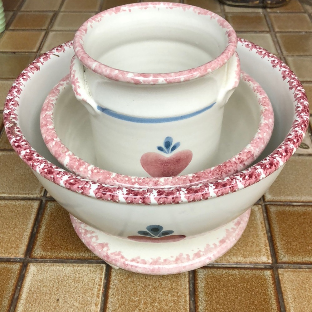Sweet Heart Design Hand-thrown pottery set